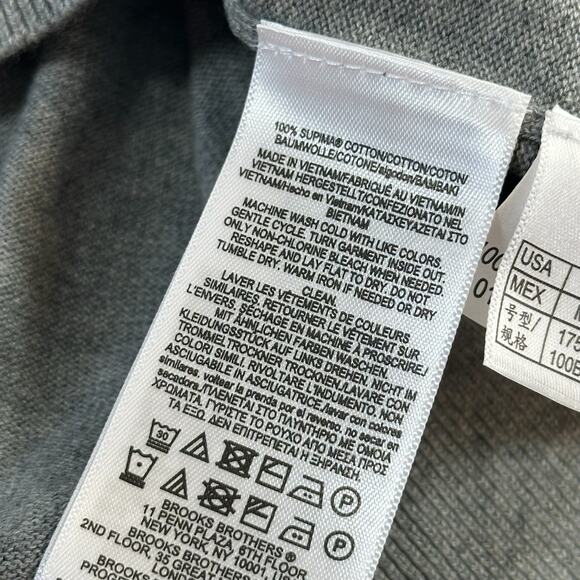 Brooks Brothers Men's Supima Cotton Mock Neck Half Zip Sweater Size M - Picture 5 of 5